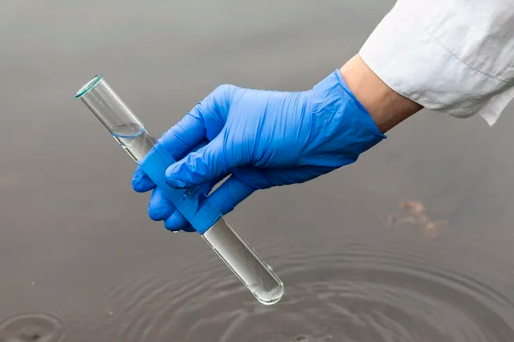 Análise de água em laboratório